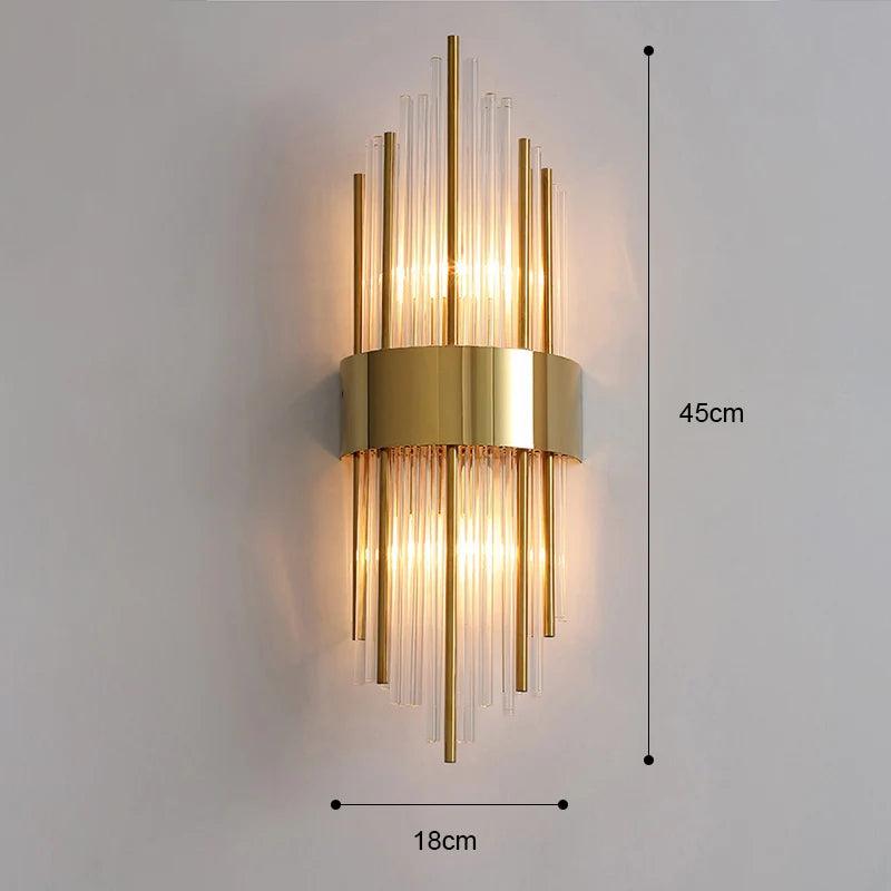 Light Luxury Wall Lamp Modern LED Gold Wall Light Indoor Lighting Wall Sconce Home Decor for Living Room Bedroom Bedside Stairs