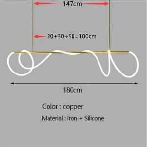 Snake - Linear Modern Long Hose Led Ceiling Light