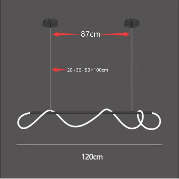 Snake - Linear Modern Long Hose Led Ceiling Light