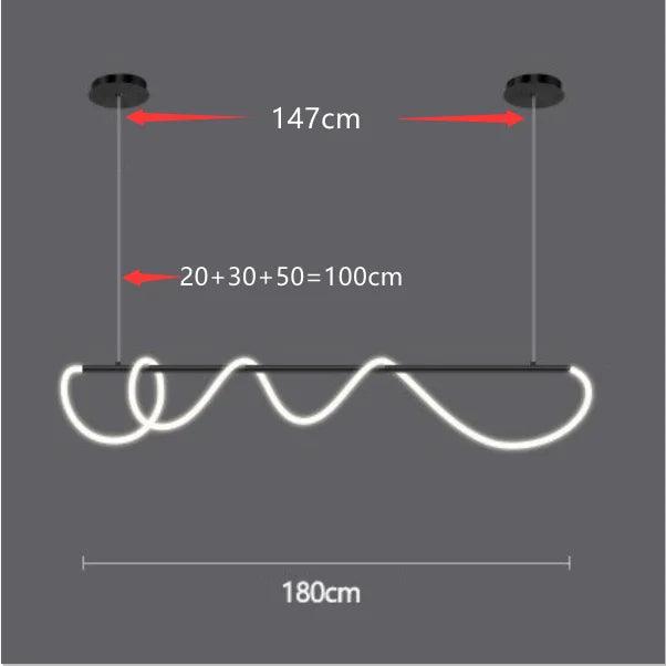 Snake - Linear Modern Long Hose Led Ceiling Light