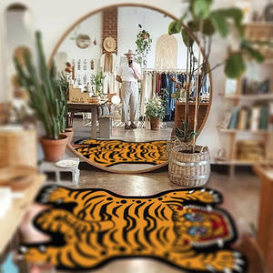 Living Room Carpet Funny Cartoon Tiger Children Bedroom Bedside Rug Large Area Home Decoration Cute Corridor Cloakroom Mat ковер