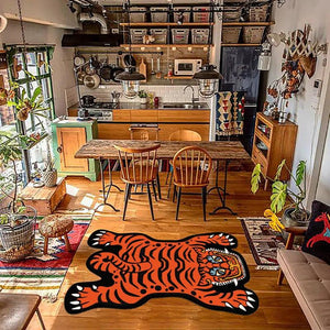 Living Room Carpet Funny Cartoon Tiger Children Bedroom Bedside Rug Large Area Home Decoration Cute Corridor Cloakroom Mat ковер