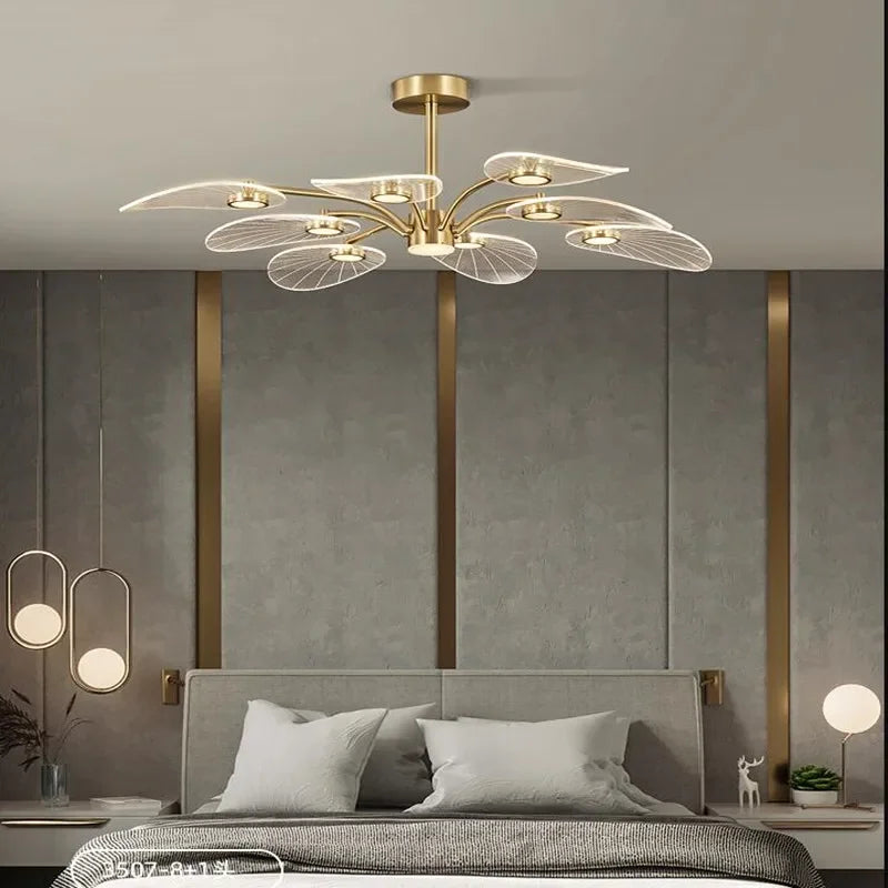 Living Room Ceiling Chandelier Modern Interior Decoration Study Bedroom Pendant Light Dining Room Kitchen Chandelier Led Lamp