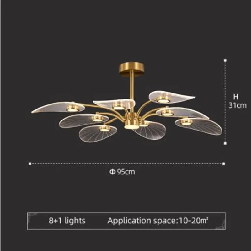 Living Room Ceiling Chandelier Modern Interior Decoration Study Bedroom Pendant Light Dining Room Kitchen Chandelier Led Lamp