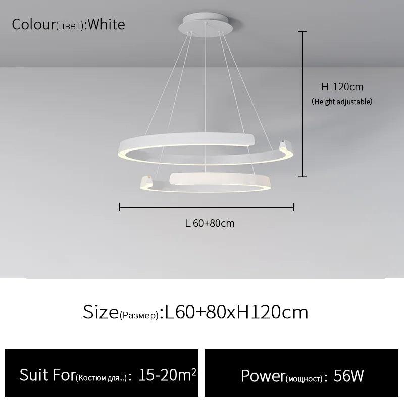 Living room pendant lamp 2023 new modern simple circular main lamp atmospheric dining room lamp ceiling decoration lamp