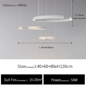 Living room pendant lamp 2023 new modern simple circular main lamp atmospheric dining room lamp ceiling decoration lamp