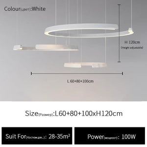 Living room pendant lamp 2023 new modern simple circular main lamp atmospheric dining room lamp ceiling decoration lamp