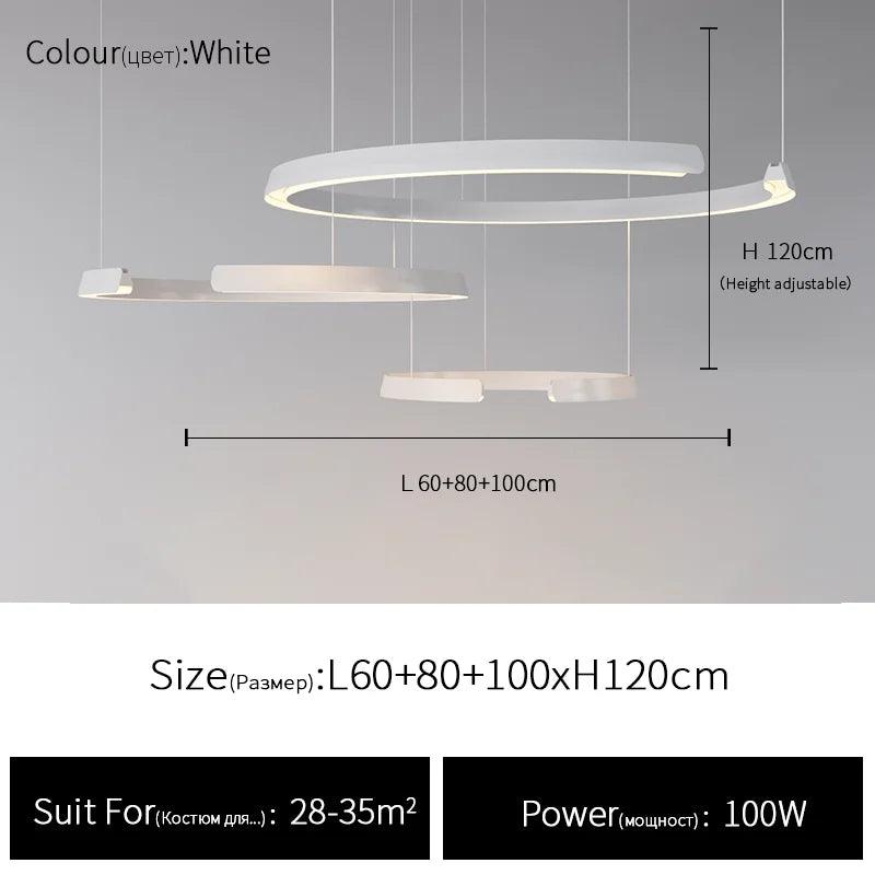 Living room pendant lamp 2023 new modern simple circular main lamp atmospheric dining room lamp ceiling decoration lamp