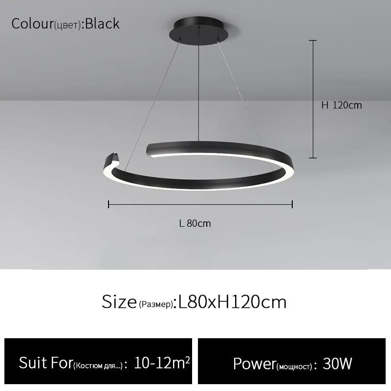 Living room pendant lamp 2023 new modern simple circular main lamp atmospheric dining room lamp ceiling decoration lamp