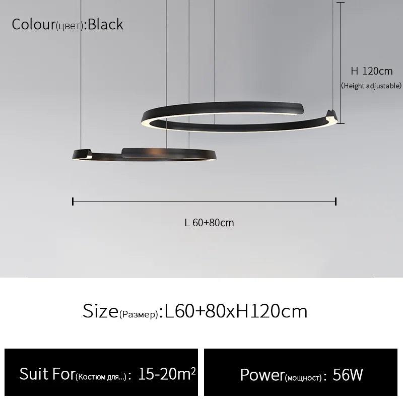 Living room pendant lamp 2023 new modern simple circular main lamp atmospheric dining room lamp ceiling decoration lamp