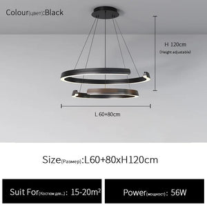 Living room pendant lamp 2023 new modern simple circular main lamp atmospheric dining room lamp ceiling decoration lamp