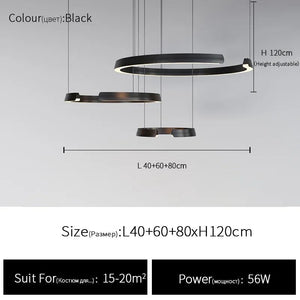 Living room pendant lamp 2023 new modern simple circular main lamp atmospheric dining room lamp ceiling decoration lamp