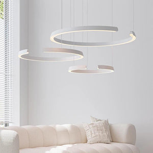 Living room pendant lamp 2023 new modern simple circular main lamp atmospheric dining room lamp ceiling decoration lamp