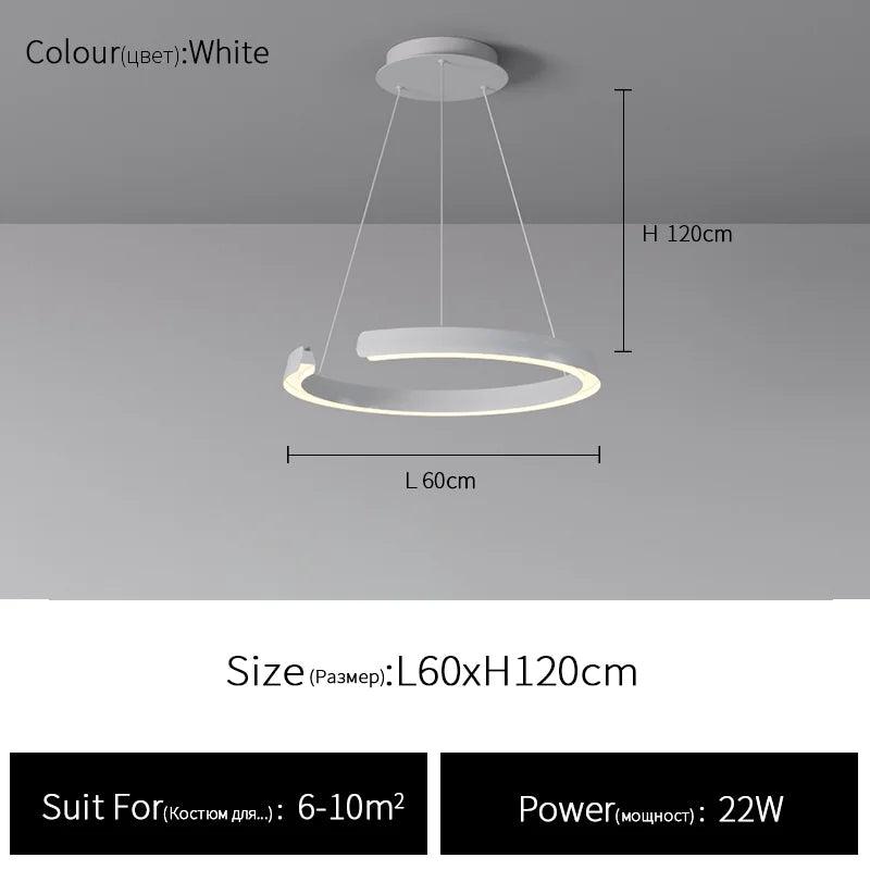 Living room pendant lamp 2023 new modern simple circular main lamp atmospheric dining room lamp ceiling decoration lamp