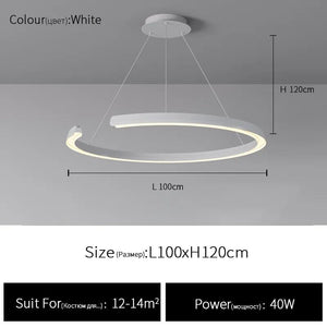 Living room pendant lamp 2023 new modern simple circular main lamp atmospheric dining room lamp ceiling decoration lamp