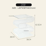 MOMO Nordic Transparent Acrylic Personality Side Table Living Room Furniture Home Decor Minimalist Small Bookshlf Magazine Rack