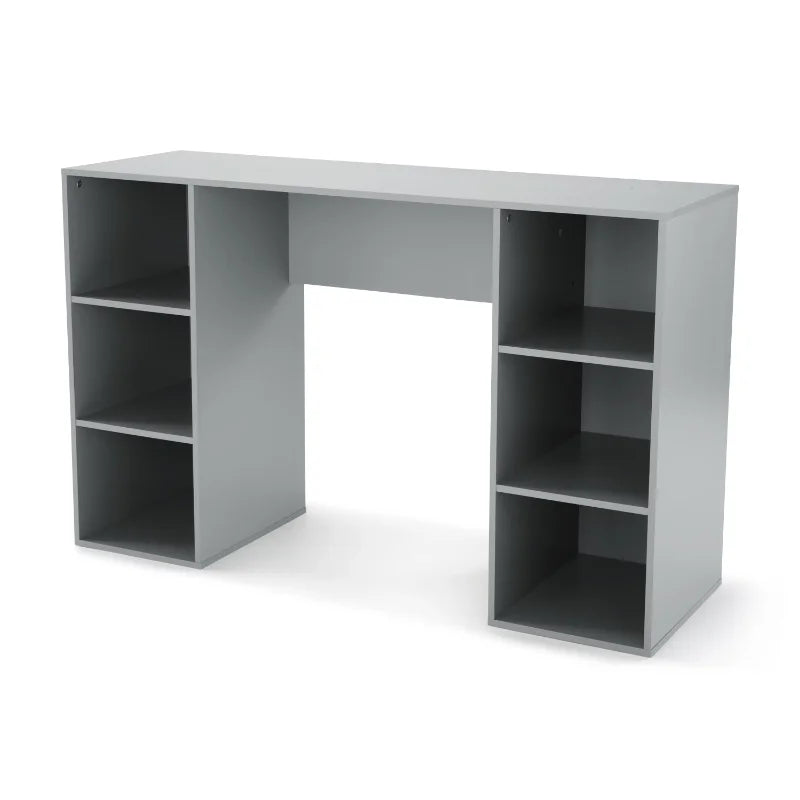 Mainstays 6-Cube Storage Computer Desk, White desks office table desk table