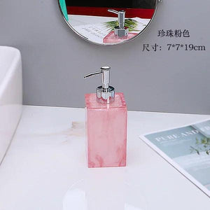 Marble Square Soap Dispenser Creative Square Resin Emulsion Bottle Bathroom Accessories Emulsion Bottle Bathroom Decoration