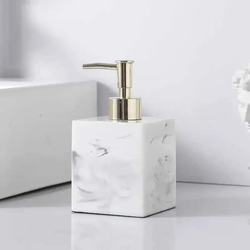 Marble Square Soap Dispenser Creative Square Resin Emulsion Bottle Bathroom Accessories Emulsion Bottle Bathroom Decoration