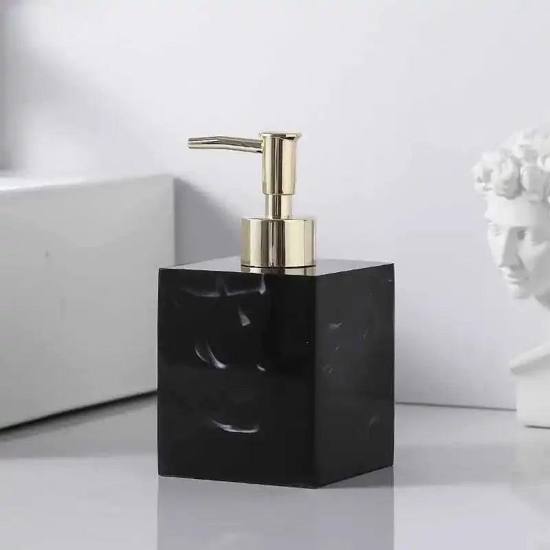 Marble Square Soap Dispenser Creative Square Resin Emulsion Bottle Bathroom Accessories Emulsion Bottle Bathroom Decoration