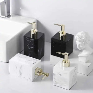 Marble Square Soap Dispenser Creative Square Resin Emulsion Bottle Bathroom Accessories Emulsion Bottle Bathroom Decoration