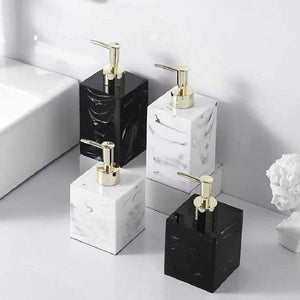 Marble Square Soap Dispenser Creative Square Resin Emulsion Bottle Bathroom Accessories Emulsion Bottle Bathroom Decoration