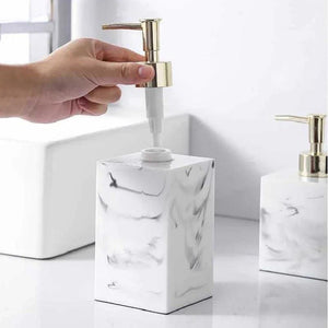 Marble Square Soap Dispenser Creative Square Resin Emulsion Bottle Bathroom Accessories Emulsion Bottle Bathroom Decoration