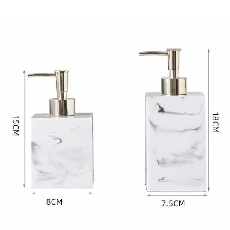 Marble Square Soap Dispenser Creative Square Resin Emulsion Bottle Bathroom Accessories Emulsion Bottle Bathroom Decoration