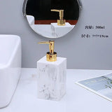 Marble Square Soap Dispenser Creative Square Resin Emulsion Bottle Bathroom Accessories Emulsion Bottle Bathroom Decoration