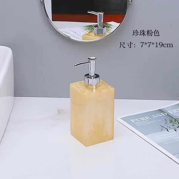 Marble Square Soap Dispenser Creative Square Resin Emulsion Bottle Bathroom Accessories Emulsion Bottle Bathroom Decoration