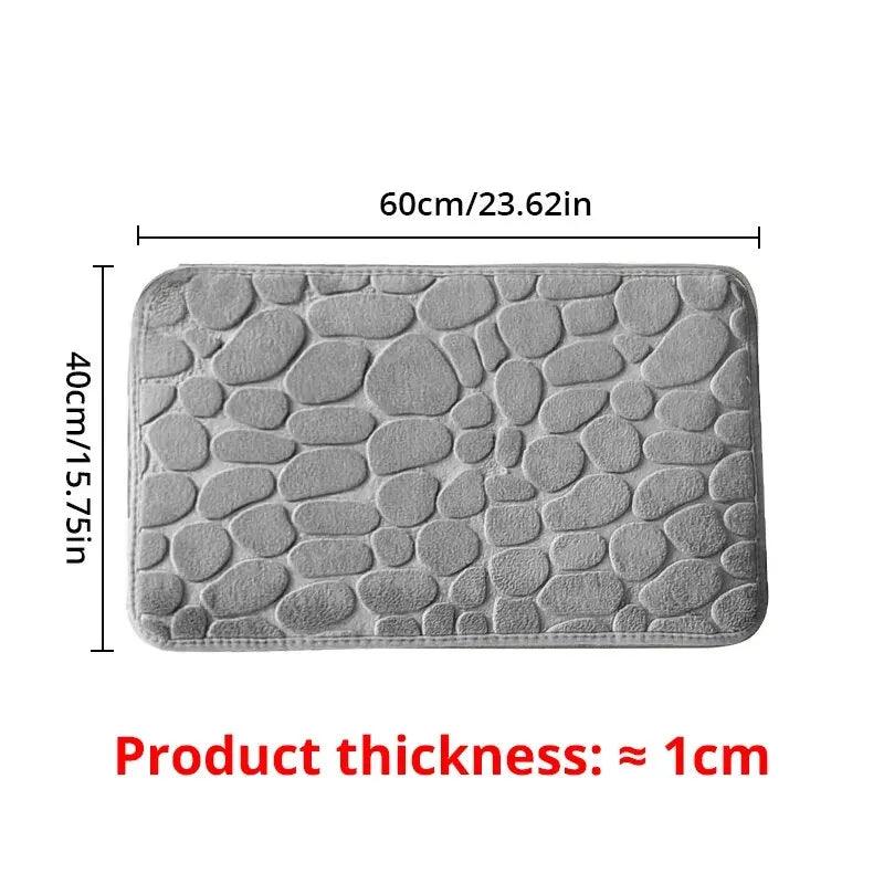 Mat Non Slip Carpets Cobblestone Embossed Bathroom Bath In Wash Basin Bathtub Side Floor Rug Shower Room Doormat Memory Foam