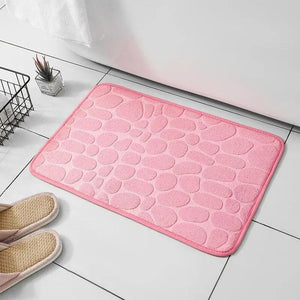 Mat Non Slip Carpets Cobblestone Embossed Bathroom Bath In Wash Basin Bathtub Side Floor Rug Shower Room Doormat Memory Foam