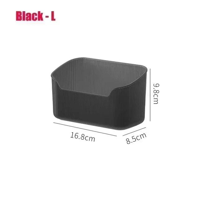 Matte Cosmetic Organizer Bathroom Bedroom Desktop Storage Box for Make Up Lipstick Perfume Skincare Cosmetic Tray Case Box