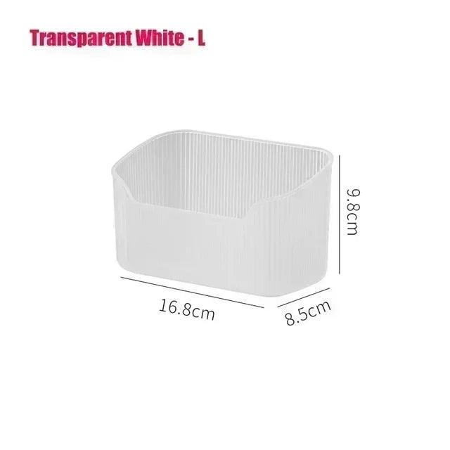 Matte Cosmetic Organizer Bathroom Bedroom Desktop Storage Box for Make Up Lipstick Perfume Skincare Cosmetic Tray Case Box