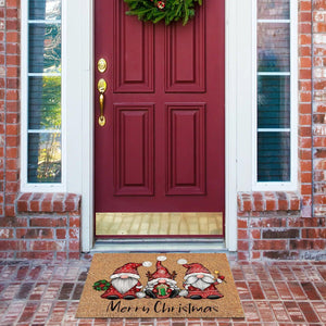 Merry Christmas Gnome Doormat Xmas Holiday Welcome Floor Mat Rugs for Front Door Funny Non Slip Rubber Back Winter Home Kitchen