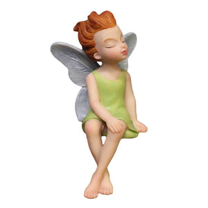 Mini Fairy Wings Figurines Miniatures Garden Dollhouse Ornaments Resin Crafts Angel Statue Flowerpot Decor Home Desktop Decor