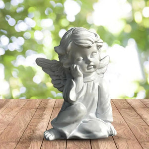 Mini Garden Sleeping Angel Statue Resin Cute Little Angel Decoration Figurine Outdoor Home Desktop Cherub Adorable Cherubs