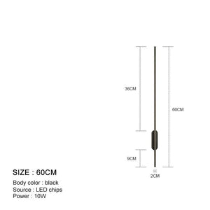 Minimalism Longer LED Wall Lights Living Room Background Decor Kitchen Fixtures Bedroom Study Stair Surface Mounted Black Lamp