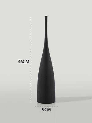 Minimalist Handmade Art Zen Vase Ceramic Decoration Living Room Model Home Decoration Black and White Art Vase Hand Drawing Hot