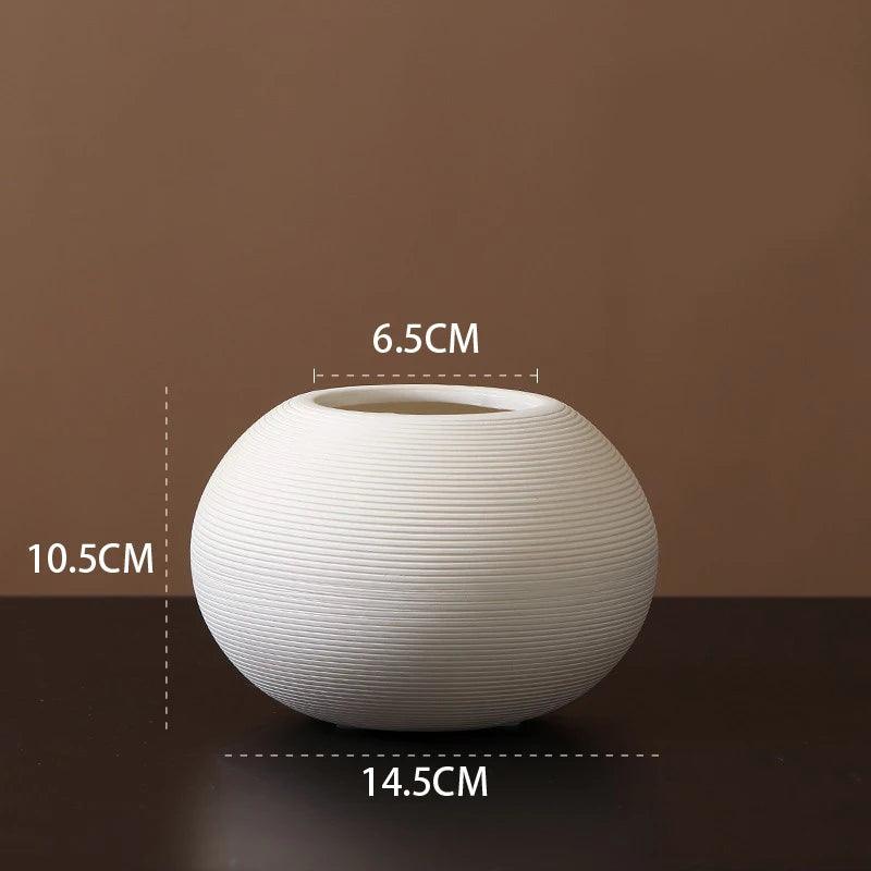 Minimalist Handmade Art Zen Vase Ceramic Decoration Living Room Model Home Decoration Black and White Art Vase Hand Drawing Hot