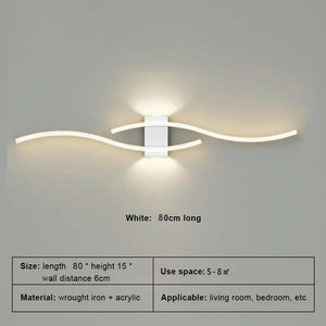 Moder LED Wall Lamp Long Strip led Wall Sconce Living Room TV Background Decor Bedroom Stair Home Indoor Lighting Fixture