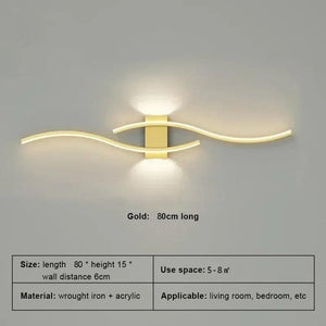 Moder LED Wall Lamp Long Strip led Wall Sconce Living Room TV Background Decor Bedroom Stair Home Indoor Lighting Fixture