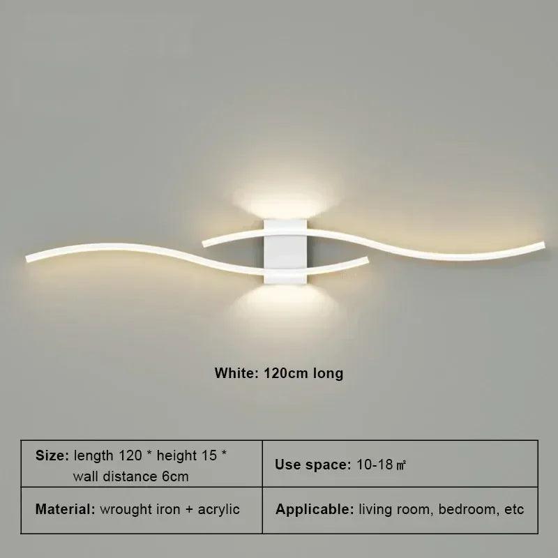 Moder LED Wall Lamp Long Strip led Wall Sconce Living Room TV Background Decor Bedroom Stair Home Indoor Lighting Fixture