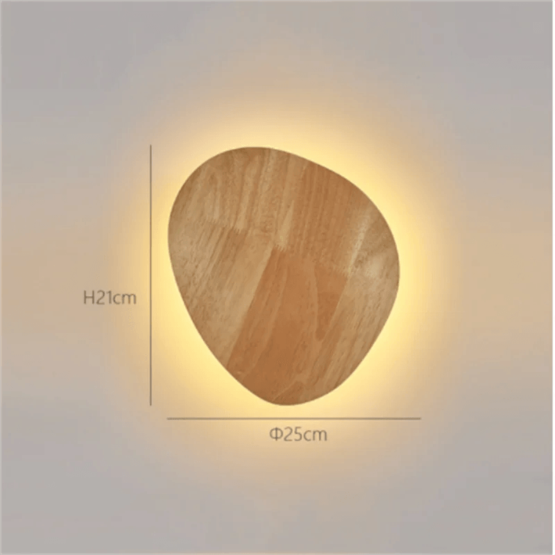 Modern AC110V 220V 8W 12W Round Oval LED Wall Lights Nordic Interior Wooden Bedside Wall Lamp For Bedroom Aisle Hotel Cafe Bar