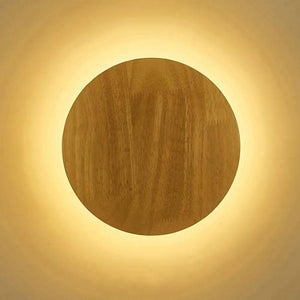 Modern AC110V 220V 8W 12W Round Oval LED Wall Lights Nordic Interior Wooden Bedside Wall Lamp For Bedroom Aisle Hotel Cafe Bar