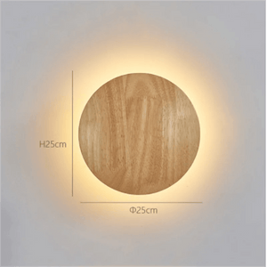 Modern AC110V 220V 8W 12W Round Oval LED Wall Lights Nordic Interior Wooden Bedside Wall Lamp For Bedroom Aisle Hotel Cafe Bar