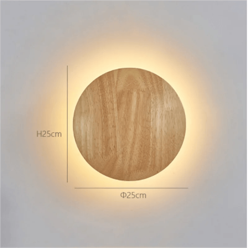 Modern AC110V 220V 8W 12W Round Oval LED Wall Lights Nordic Interior Wooden Bedside Wall Lamp For Bedroom Aisle Hotel Cafe Bar