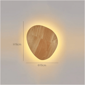 Modern AC110V 220V 8W 12W Round Oval LED Wall Lights Nordic Interior Wooden Bedside Wall Lamp For Bedroom Aisle Hotel Cafe Bar