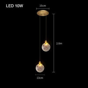 Modern Bubble Crystal Pendant Lights Indoor Hanging Lamp For Dining Room Bedroom Shop Bar Cafe Drop Pendant Lamp Home Decoration