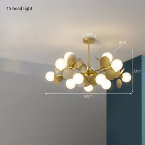 Modern Chandelier Grape Design Glass Pendant Light Indoor LED Nordic Light For Living Room Dining Hall Hotel Kitchen Island Lamp